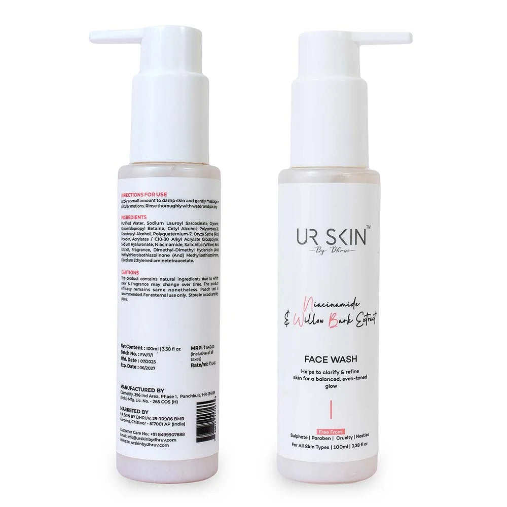 Face Wash with Willow Bark Extract & Niacinamides